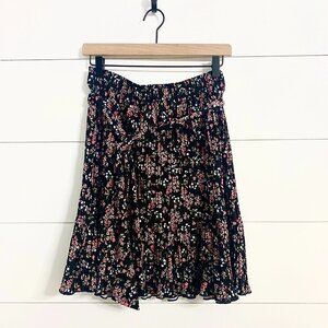 Loft Ditzy Floral Pleated Flowy Flouncy Romantic Feminine Skirt, Size Medium